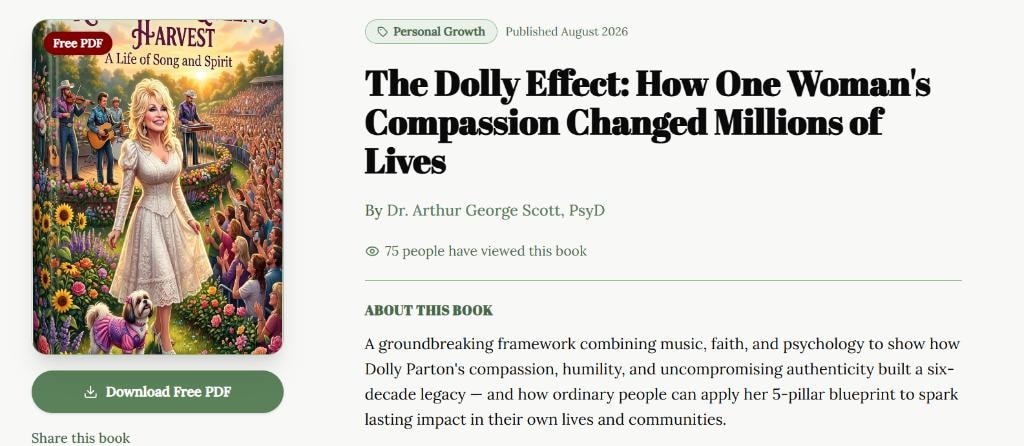 The Dolly Effect book cover — A Life of Song and Spirit by Dr. Arthur George Scott